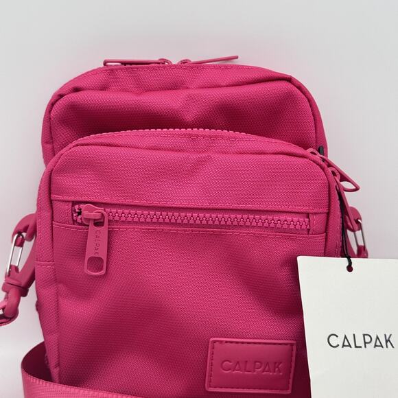 Calpak Stevyn Mini Crossbody Bag Dragon Fruit Pink Adjustable Womens Travel NEW - Picture 5 of 8